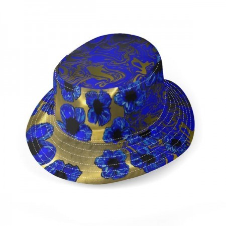 Electric Blue & Yellow Gold Floral