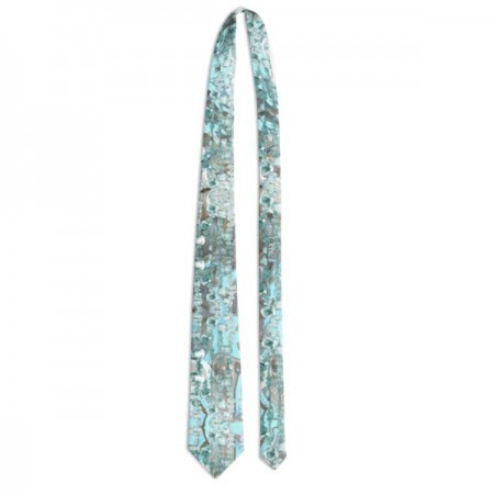 Abstract Aqua Jewel Tie