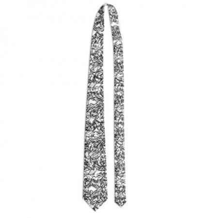 Abstract Black & White Doodle Tie