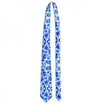 Blue Abstract Floral Tie