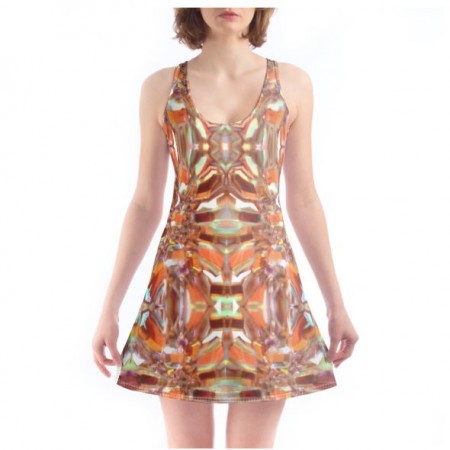 Orange Crystals Beach Dress