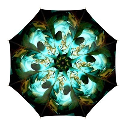 Abstract Alien Aqua Umbrella