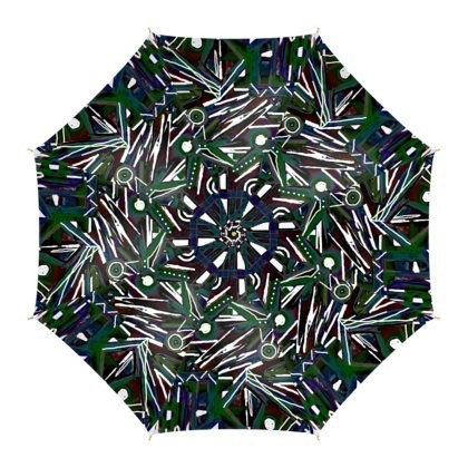 Abstract Marbles Green Umbrella