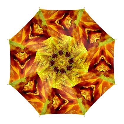 Orange and Yellow Encaustic Umbrella