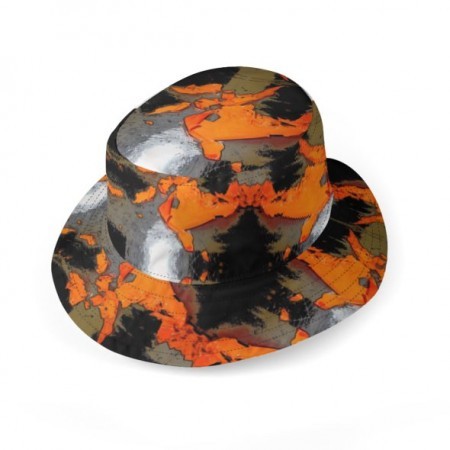 Splat Design Wide Brim Bucket Hat