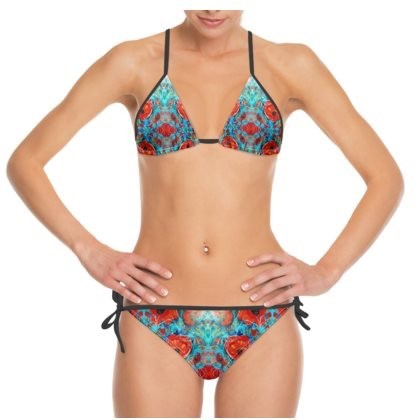 Abstract Poppies Bikini