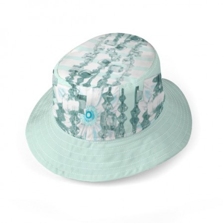 Aqua & White Floral Jewel