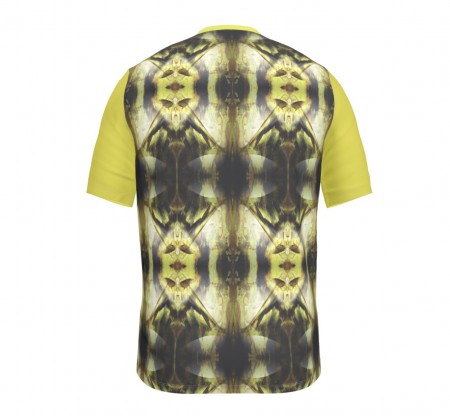 Abstract Yellow & Brown Encaustic Yellow Sleeve