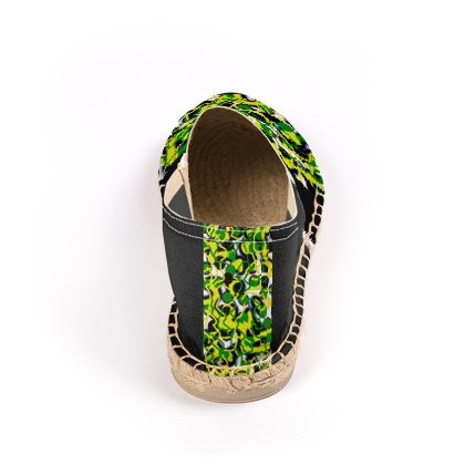 Green Yellow Black & White Bubble Espadrilles