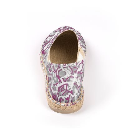 Abstract Grey Pink & White Espadrilles