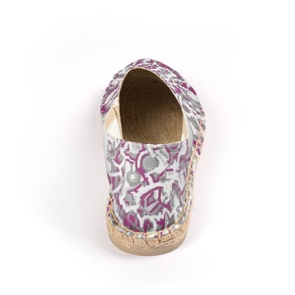 Abstract Grey Pink & White Espadrilles