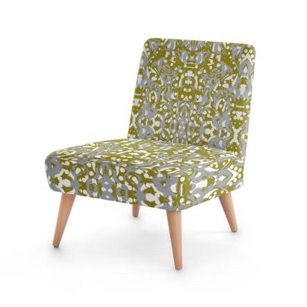 Abstract Grey Green & White