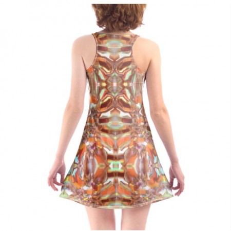 Orange Crystals Beach Dress