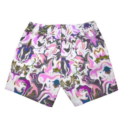 Abstract Pink Waves Swimming Shorts