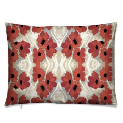 Rectangle 55x40cm Abstract Poppy Rug Design