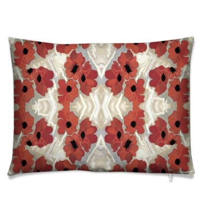 Rectangle 55x40cm Abstract Poppy Rug Design