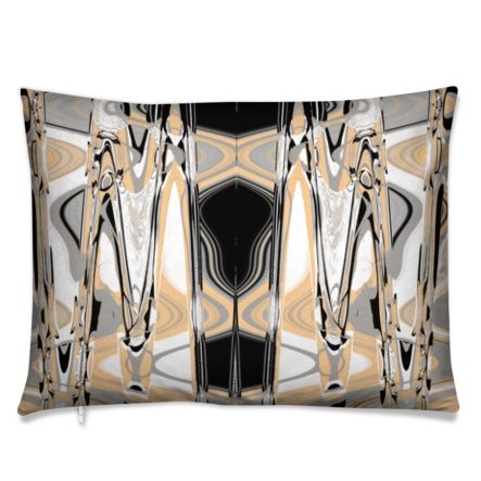 Rectangle 55x40cm Ice Abstract Velvet Feather Cushion
