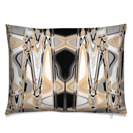 Rectangle 55x40cm Ice Abstract Velvet Feather Cushion