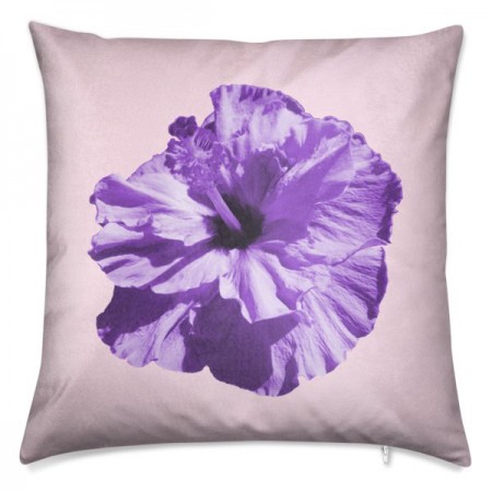 50cm Pretty Mauve & Pink Floral Luxury Velvet Feather Cushion
