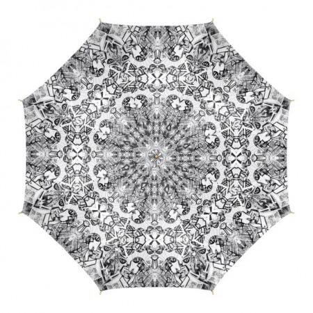 Abstract Man About The House Black & White Umbrella