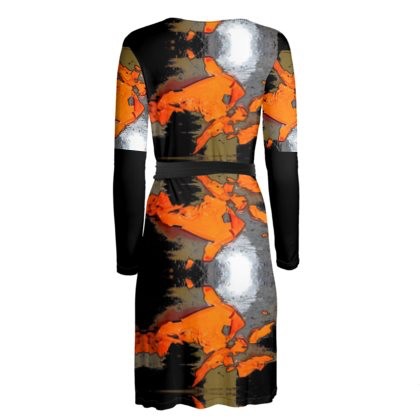 Splat Design Wrap Dress