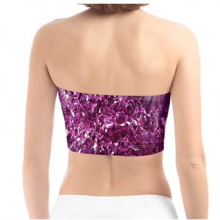 Shocking Pink Rock Bandeau/Boob Tube