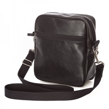 Large Abstract Black & White Floral Messenger/Shoulder Bag