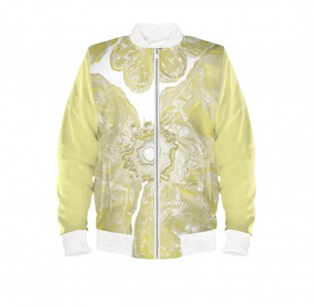 NEW! Lime Green And White Abstract Floral