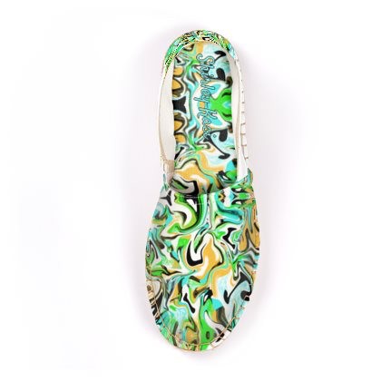 Abstract Green Yellow Blue Espadrilles