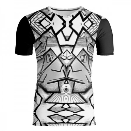 Constructing Shirls House Black White Collar T-Shirt