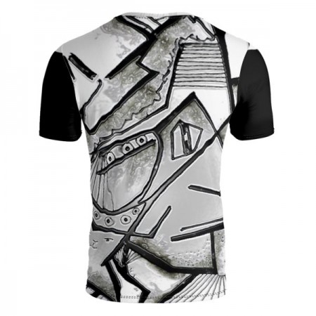 Constructing Shirls House Black White Collar T-Shirt