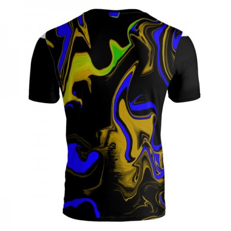 Short Sleeve Blue Swirl T-Shirt