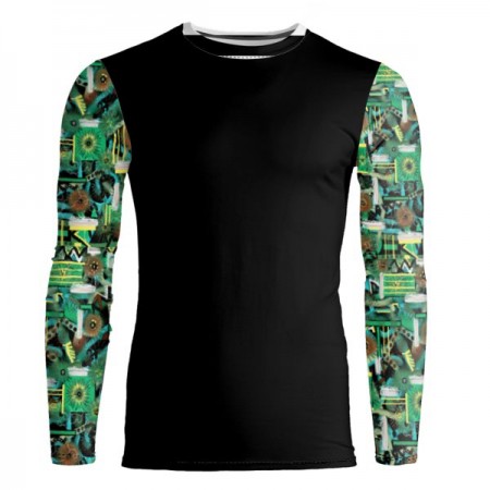 Long Sleeve Building Blocks Black T-Shirt