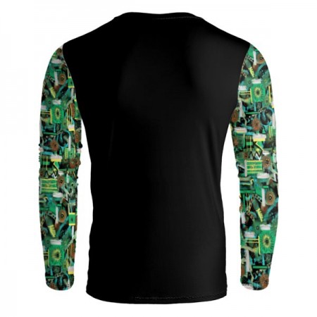 Long Sleeve Building Blocks Black T-Shirt