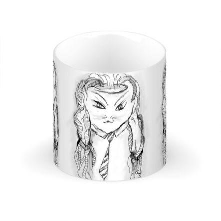 Back To School Cat Large Bone China Mug