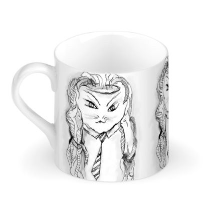 Back To School Cat Large Bone China Mug