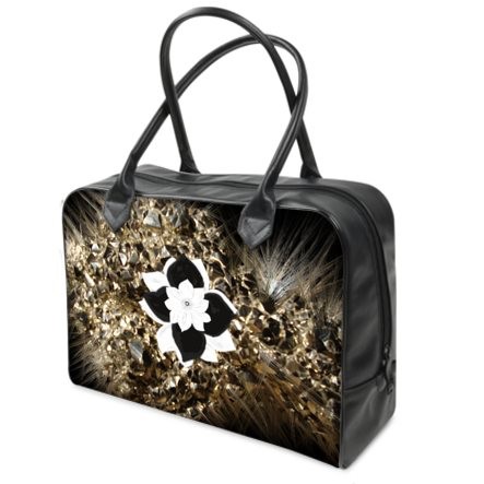 Crystal Gold Floral Kaci Kit Holdall