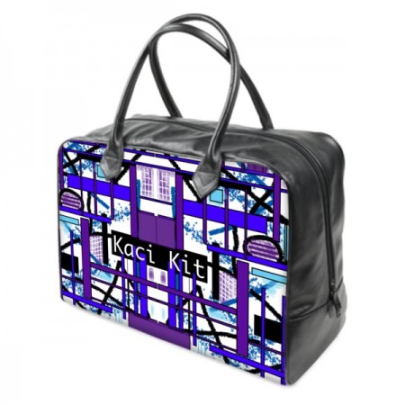 Abstract Construction Mauve Holdall Bag