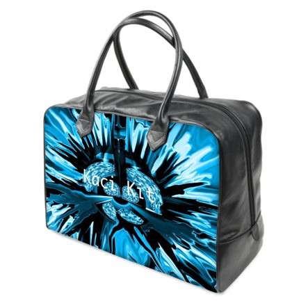 Kaci Kit Blue Abstract Floral Holdall Bag front