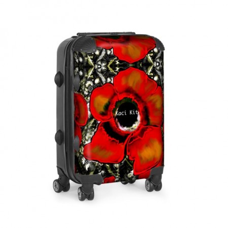 Kaci Kit Beautiful Abstract Poppy Suitcase