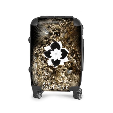 Crystal Gold Floral Kaci Kit Suitcase