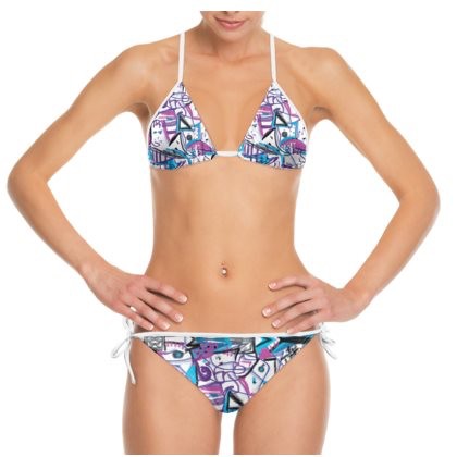 Mauve Doodle Bikini